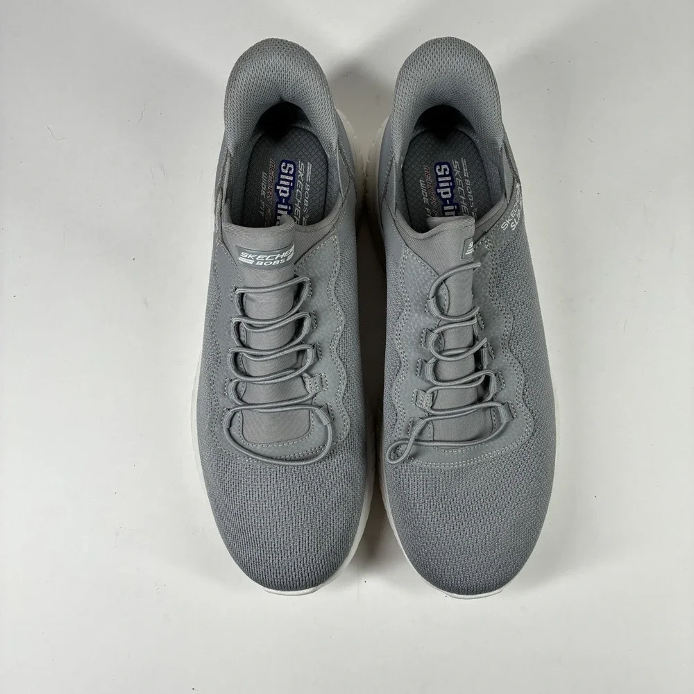Skechers BOBS Squad Chaos Daily Hype Men's 11W Gray Hands Free Slip-Ins Sneakers